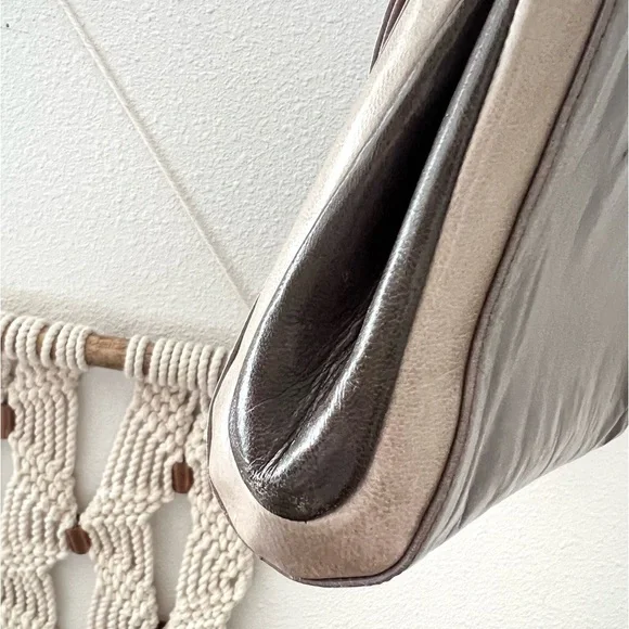 Stuart Weitzman Crossbody bag Grey colorblock leather purse